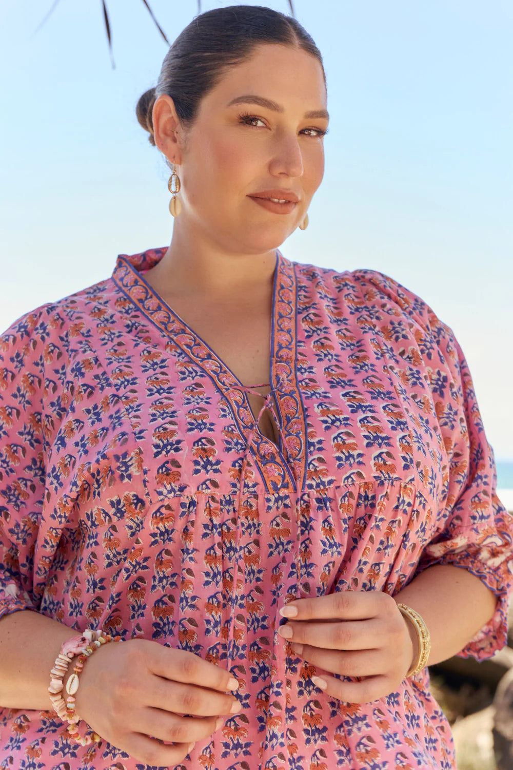Cairo Boho Blouse in Rosa