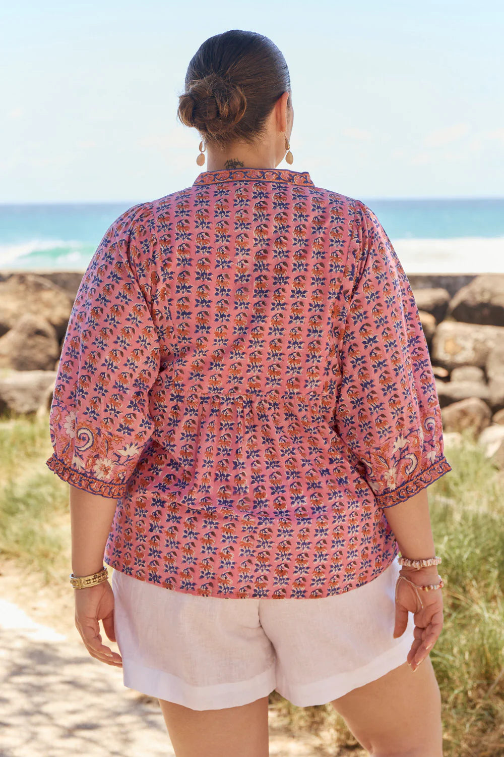 Cairo Boho Blouse in Rosa