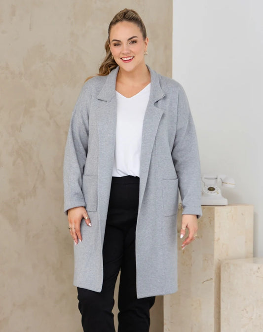 Chloe Knit Coatigan - Grey
