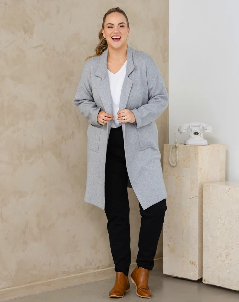 Chloe Knit Coatigan - Grey