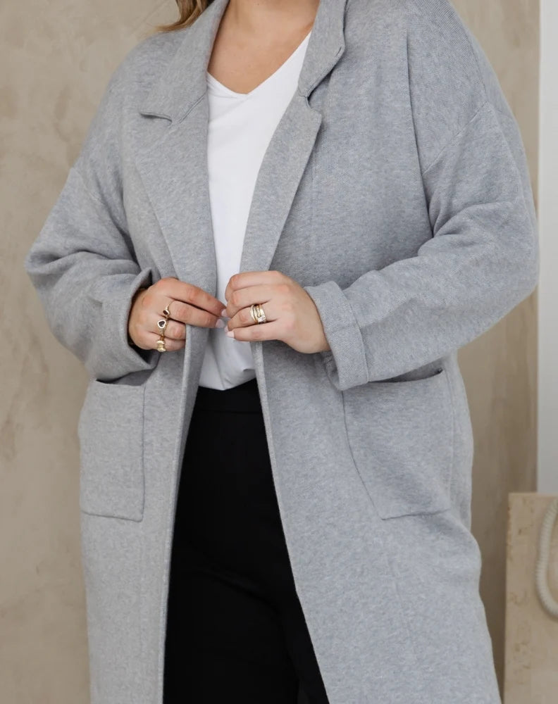 Chloe Knit Coatigan - Grey