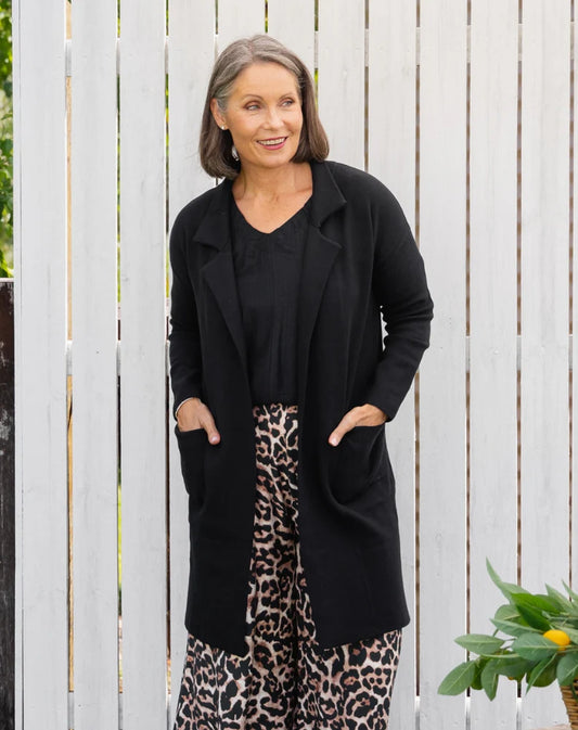 Chloe Knit Coatigan - Black
