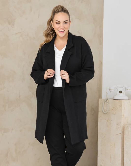 Chloe Knit Coatigan - Black