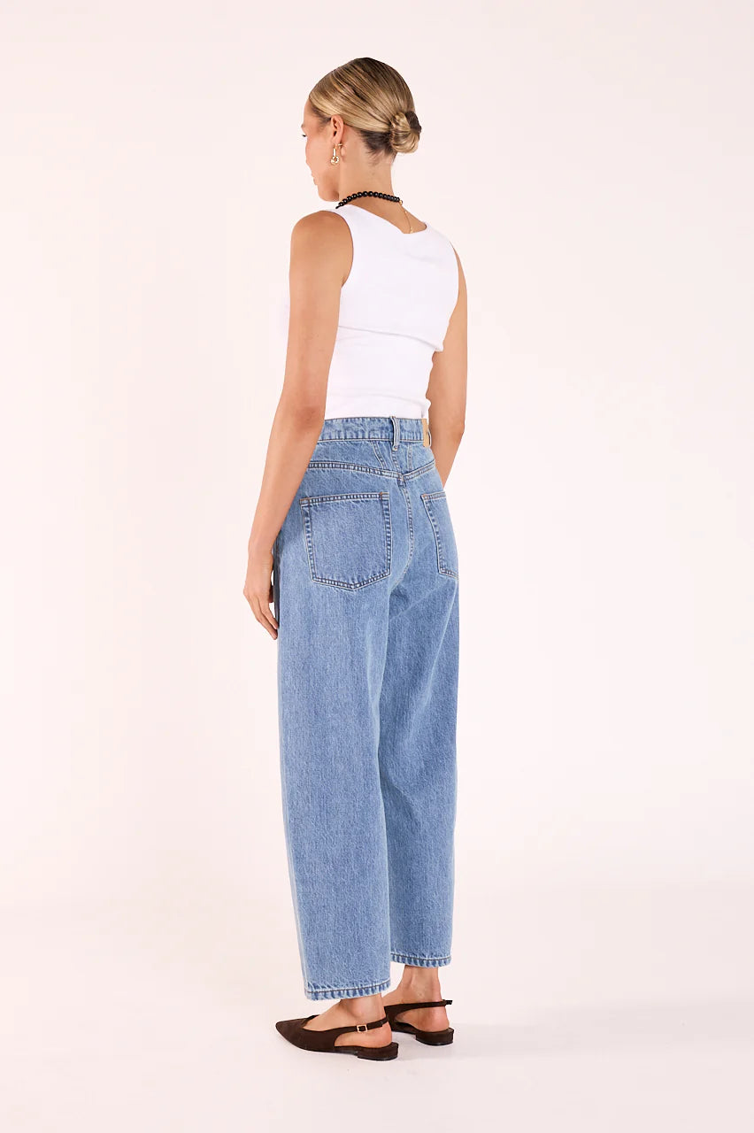 Lola Cropped Barrel Jean Panel Deep Blue - ETA 5/8