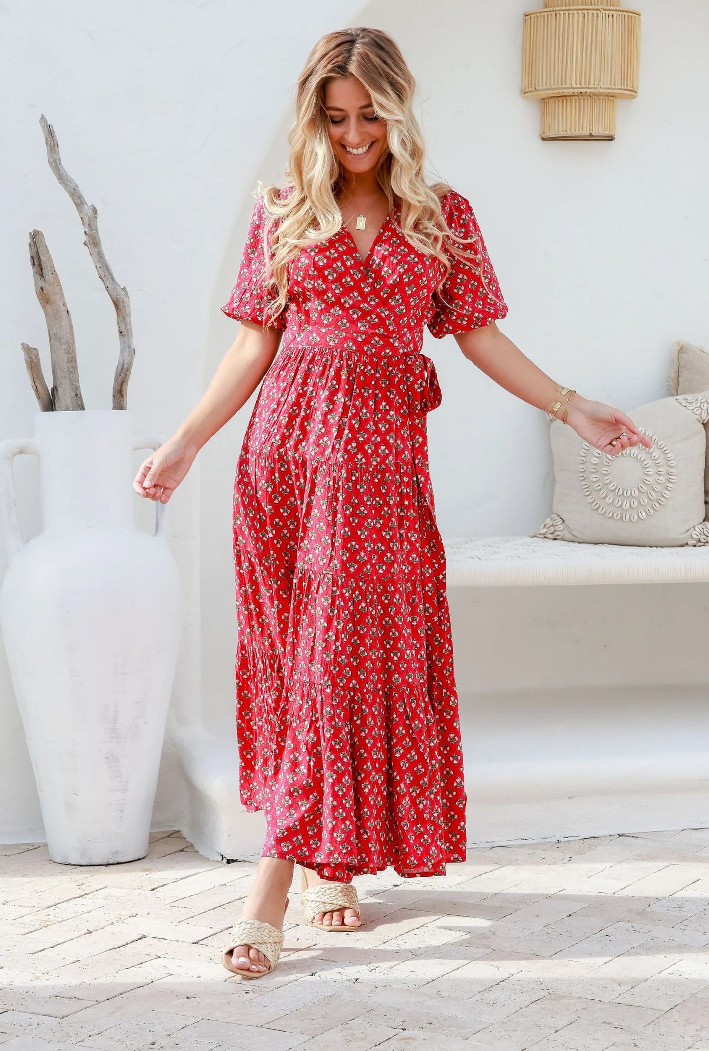 Ditsy Wanderer Wrap Dress