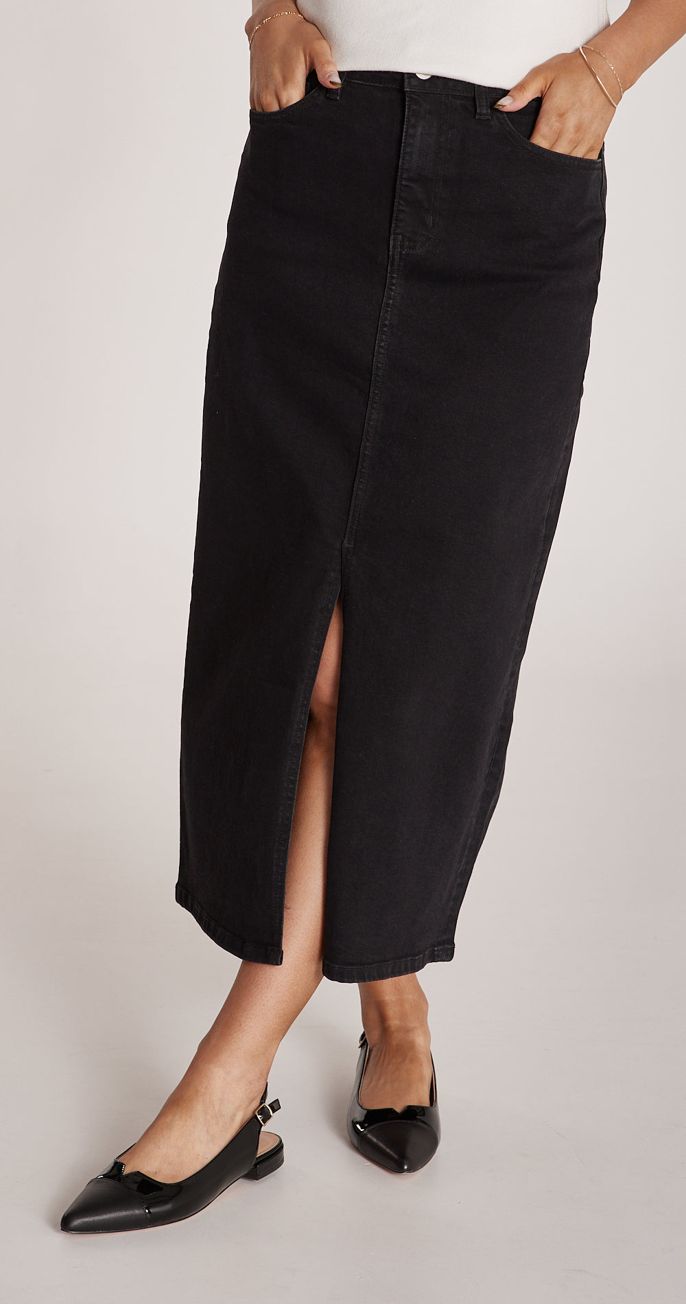 Ella Midi Skirt - Black