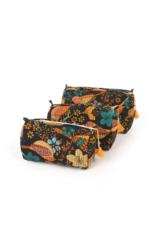 Beauty Bags - Cottage Bird Autumn