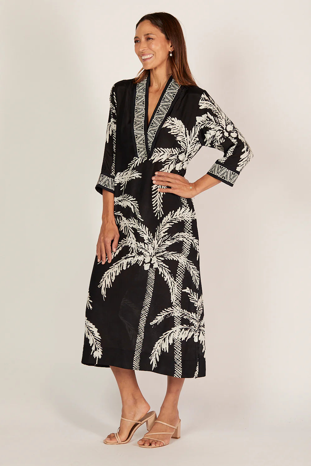 Tia Tunic Dress - Sunset Palms