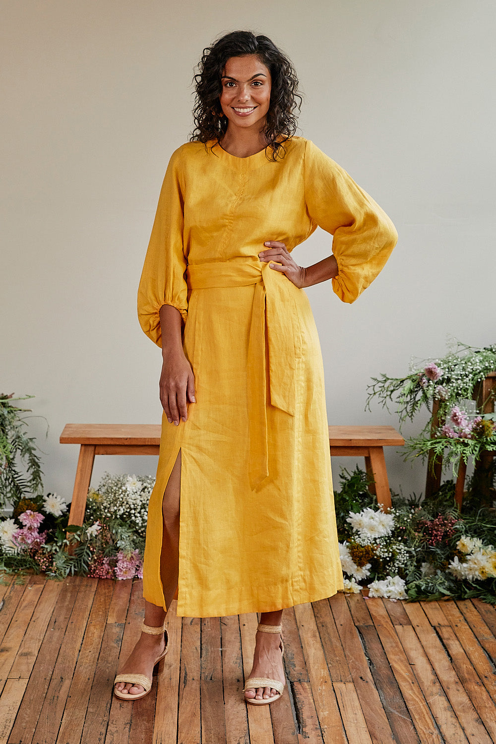 Audrey Linen Shift Blouse - Golden Hour Kylisa Fashion Audrey Linen Shift Blouse - Golden Hour Kylisa Fashion