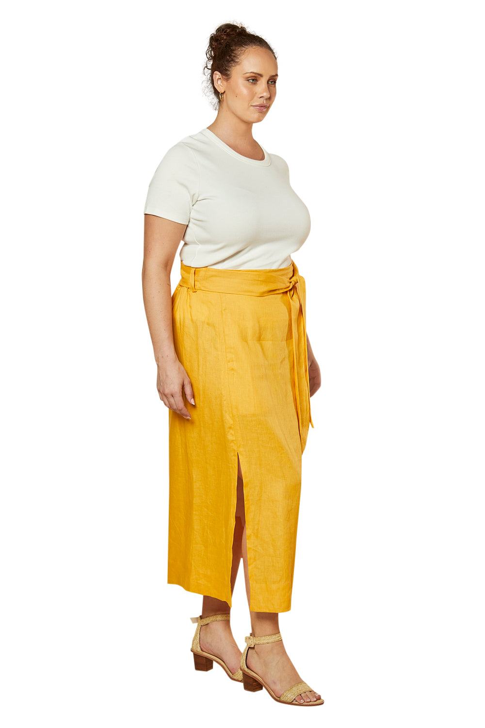 Anne Linen Skirt - Golden Hour