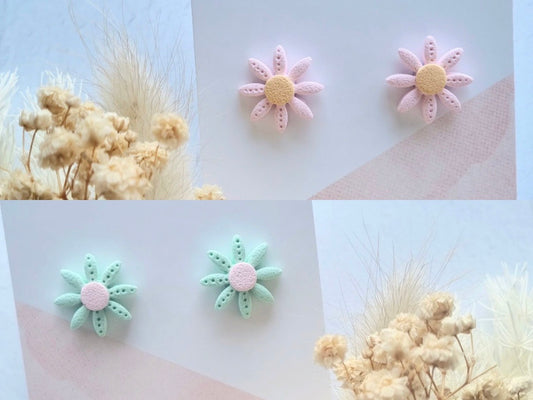 Coloured Sunflower Studs