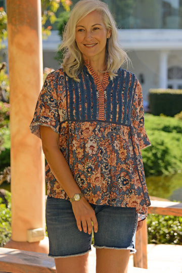 Juniper Smock Blouse in Kelim