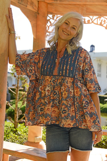 Juniper Smock Blouse in Kelim