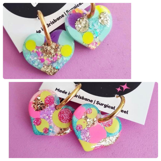 Sweet Heart Luxe Hoops