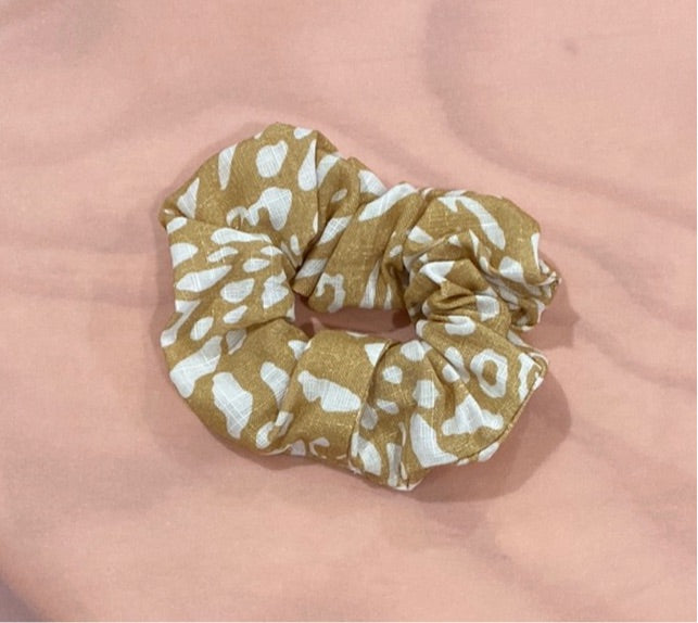 Caramel Leopard Scrunchie