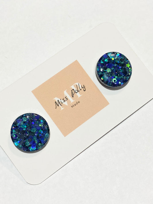 Midnight Dancer Glitter Studs (Oversized)