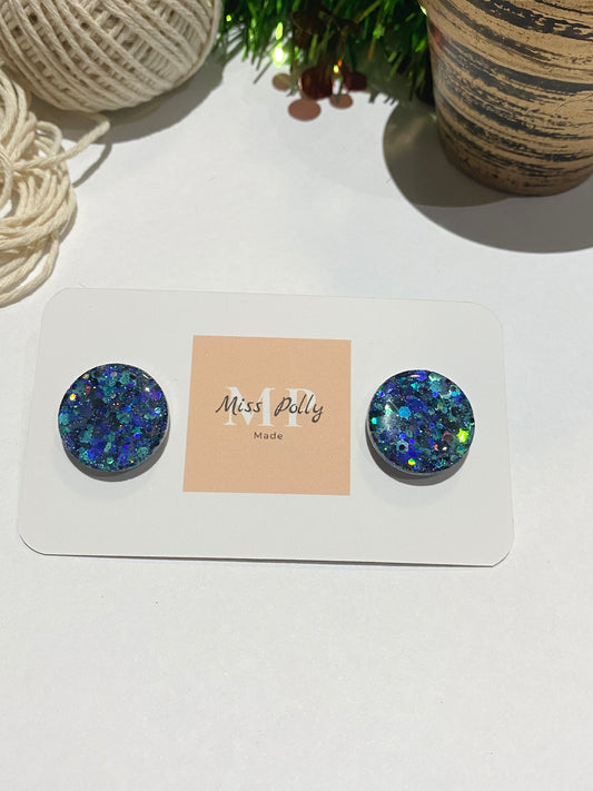 Midnight Dancer Glitter Studs (Oversized)